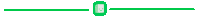 a green circle with a white circle in the middle is surrounded by two green lines on a white background .