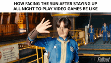 How Facing The Sun After Staying Up All Night To Play Video Games Be Like GIF - How Facing The Sun After Staying Up All Night To Play Video Games Be Like Lucy Maclean GIFs
