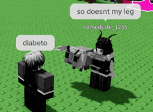 a cartoon character with a speech bubble that says diabetes