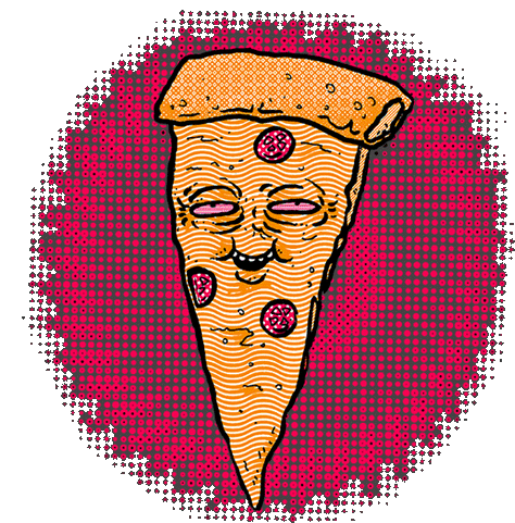 Spaced Pizza Sticker - Spaced Pizza Stickers