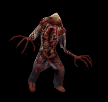 a computer generated image of a zombie carrying another zombie on its back