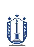 a blue and white logo that says la colonna on it