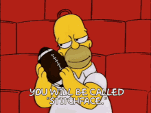 Stitch Face You Will Be Called Stitchface GIF - Stitch Face You Will Be Called Stitchface The Simpsons GIFs