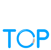 a blue tcp logo with a wifi symbol