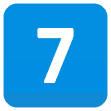 seven symbols joypixels keycap boxed number