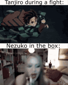 Nezuko During A Fight GIF - Nezuko During A Fight Earthquake GIFs