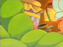 a cartoon drawing of a cactus with a jar of honey on it