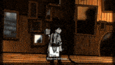 a man in a video game says " true break the birdcage "
