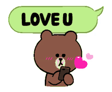 brown cony love message line
