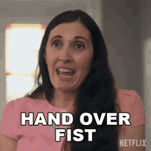 Hand Over Fist Brittany Peet GIF - Hand Over Fist Brittany Peet Tiger King2 GIFs