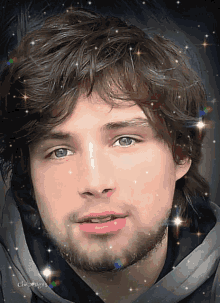 a close up of a man 's face with a watermark that says ' christmas ' on it