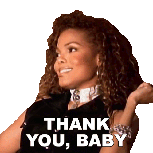 Thank You Baby Janet Jackson Sticker - Thank You Baby Janet Jackson That'S The Way Love Goes Song Stickers