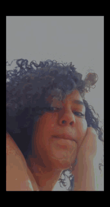 Selfie Eye Roll GIF - Selfie Eye Roll Curly Hair GIFs