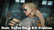 Cassie Cage Dude Youve Got A Bo Problem GIF - Cassie Cage Dude Youve Got A Bo Problem Body Odor Problem GIFs