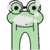 Frog Glasses Sticker