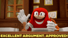 Sonic Boom Knuckles GIF - Sonic Boom Knuckles Excellent Argument Approved GIFs