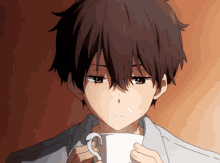 Coffee Blow GIF - Coffee Blow Anime GIFs