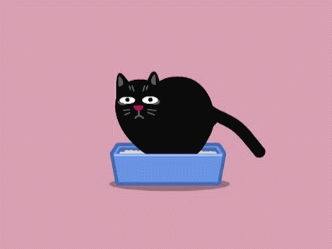 Cat Cartoon GIF - Cat Cartoon Poop - Discover & Share GIFs