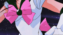 a cartoon of a girl with a pink bow and the words " yeah sailormoon " at the bottom