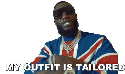 My Outfit Is Tailored Baby Racks Sticker - My Outfit Is Tailored Baby Racks Gucci Mane Stickers