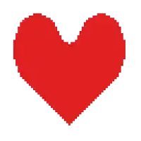 it looks like a pixel art of a broken heart with a hole in it .