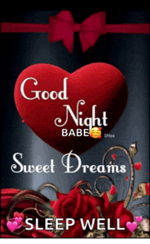 a good night babe sweet dreams sleep well