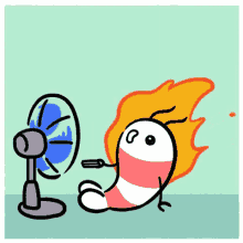 Summer Hot GIF - Summer Hot Electric Fan GIFs