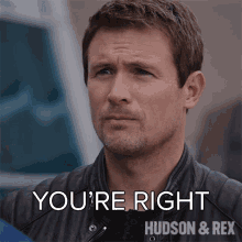a man in a leather jacket says you 're right