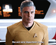 Star Trek Captain Pike GIF - Star Trek Captain Pike You Are Very Important To Me GIFs