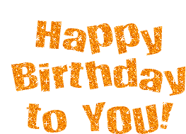 Happy Birthday To You Orange Sticker - Happy Birthday To You Orange Hbd Stickers