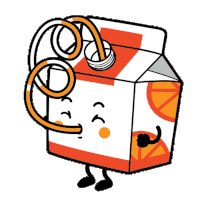 口渴 橙汁 Sticker