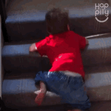 Climbing Up The Stairs Happily GIF - Climbing Up The Stairs Happily Crawl Up The Stairs GIFs