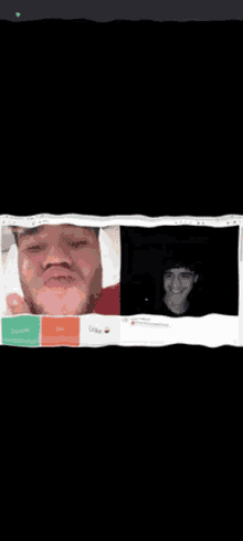 a picture of a man with a beard and a picture of another man with a smile on his face