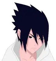 a drawing of a person with black hair and a white collar