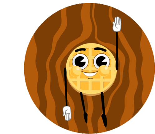 Waffle Swimming In Syrup Sticker - Waffle Swimming In Syrup Drowning In Syrup Stickers