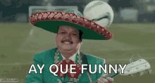 sombrero football smile mexican guitar