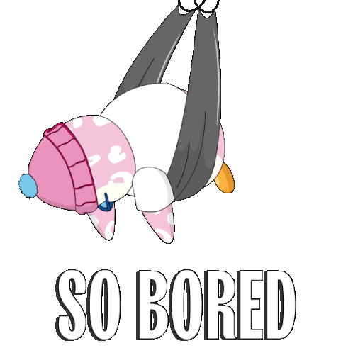 Bored Penguin Sticker - Bored Penguin Waiting Stickers