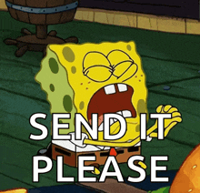 Spongebob Squarepants Begging GIF