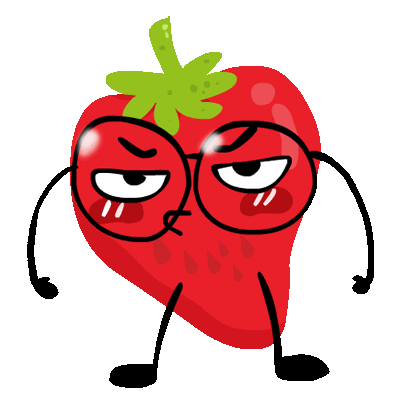 Strawberry Red Sticker - Strawberry Red Fruit Stickers