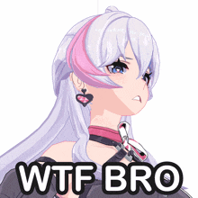 a picture of a girl with the words wtf bro