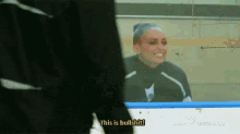 a hockey player says this is bullshit in a blurred image