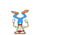 a pixel art drawing of a cartoon character with a pizza face