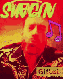 a man with a beard and headphones is featured on a poster that says syngin