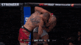 a ufc fight between barrault and silva is going on