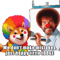 Crypto Clown Dog Sticker