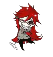 a cartoon character with red hair is holding a microphone and smiling