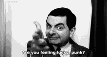 Mr Bean Are You Feeling Lucky Punk GIF - Mr Bean Are You Feeling Lucky Punk GIFs