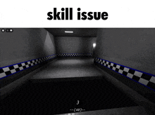 a screenshot of a video game with the words skill issue below it