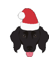 Melina Bucher Christmas Dog Sticker - Melina Bucher Christmas Dog Christmas Stickers