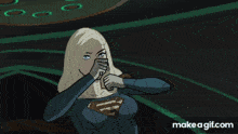 a cartoon of a woman in a superman outfit